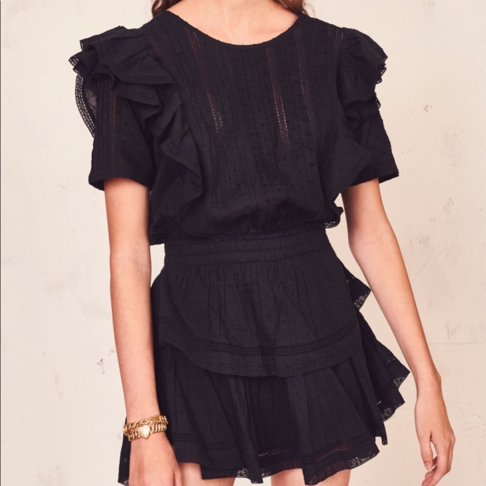 Loveshackfancy Natasha Dress Black